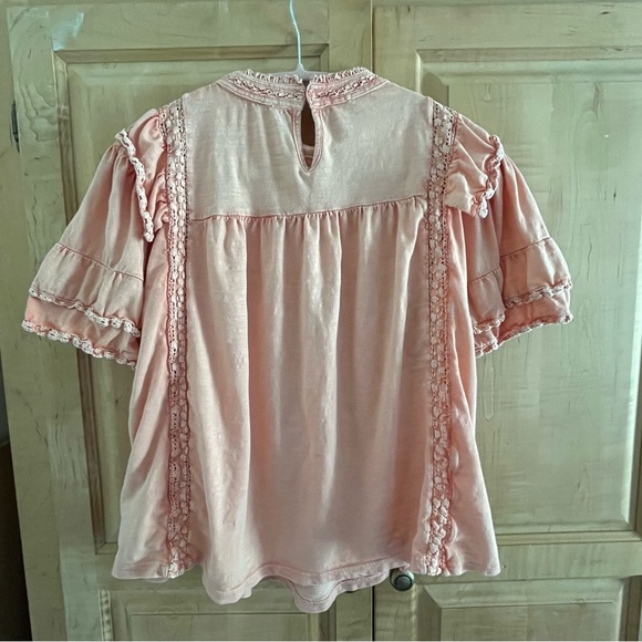 Free People Peach Ruffle Blouse - Picture 5 of 5